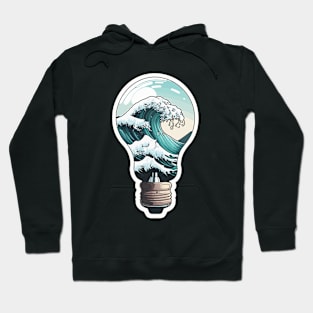 Wave lightbulb Ocean Sea Hoodie